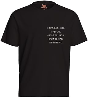 Bark, Tee Shirt Manches Courtes, pour Homme, 100% Coton_Bio, Coupe Regular, Col Rond, Couleur Black, Taille XL