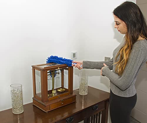Plumero extensible con cabezales doblables lavables WinHux y cepillo quita telarañas de techo 6