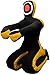 MMA Dummy Judo Punching Ungefüllte Tasche – Sitzposition Hände auf Vorderseite Grappling Dummy (Schwarz und Gelb, 177,8 cm)