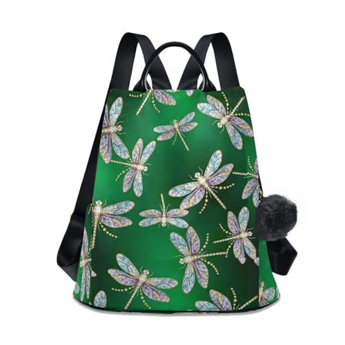 Sac à dos femme motif libellule brodé au style moderne