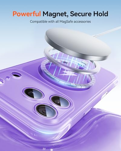 Gadged GPro Air for iPhone 17 Pro Max Case with Screen Protector, [Full Camera Protection] Fit for MagSafe, Mil-Grade Drop Tested, Shockproof Matte Cover for iPhone 17 Pro Max Phone Case 6.9'' Purple — view 3