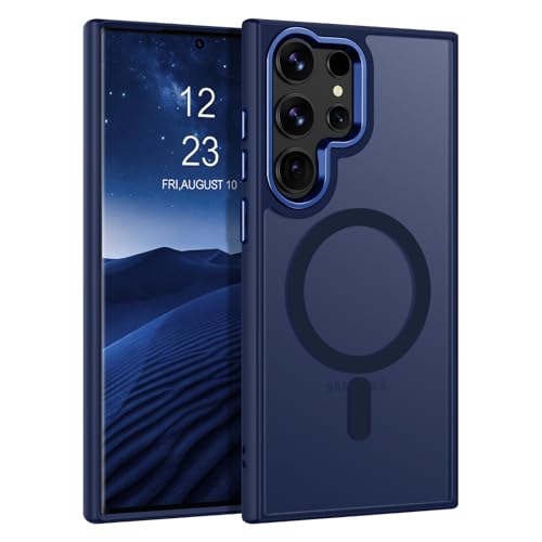 Coque Samsung S23 Ultra fine bleu résolvant le problème de recharge et de glissement