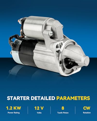 Image of PHILTOP New 17987N Starter Compatible with Hyundai, Kia, 2007-2012 Elantra | 1.2KW Starter for 2007-2012 Elantra, 2010-2011 Soul, 2007-2009 Spectra, 2007-2010 Sportage, 2007-2009 Spectra5, 07-08 Tiburon