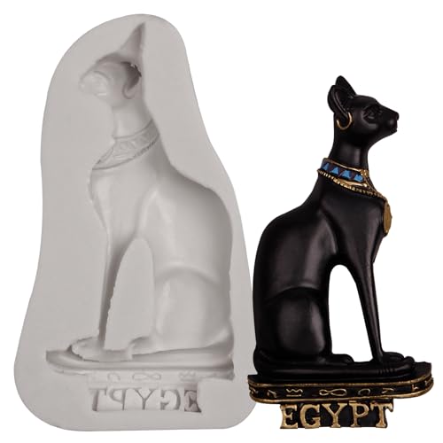 Egyptian Cat Silicone Molds Antique Egypt Chocolate Fondant Molds for