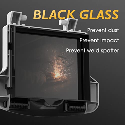 Image of TOOLIOM Flip Front Welding Helmet Welding Mask with Flip Up Lens Welding Hood Shade-10 Black Welder Helmet for Stick MIG TIG
