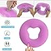 OULIGET Silicone Face Massage Pillow,SPA Beauty Face Relax Headrest,Salon Skin Care Soft Overlay Travel Head Support,Purple
