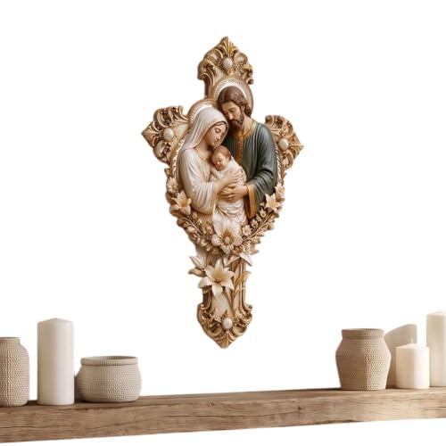 Drewniana dekoracja ścienna religijna dekoracja świętego 30 cm z