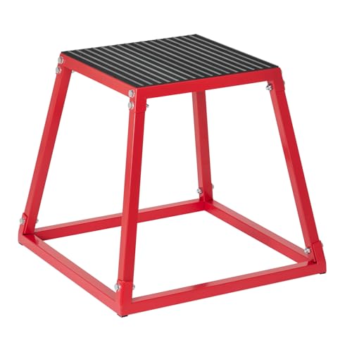 Garvee Caja de salto pliométrica, caja pliométrica de 30 cm, plataforma pliométrica de acero y caja de agilidad de salto, caja antideslizante para ejercicios de fitness para entrenamiento de gimnasio