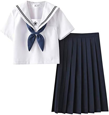 Amazon | jk 制服 セット 学生服 制服 スカート ブラウス セーラー服  