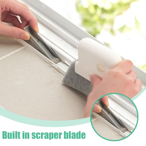 XPEX 2er-Pack Fensterrillen-Reinigungsbürsten-Set, Schiebetür-Riss-Reinigungsbürste, Haushalts-Reinigungsnahtbürste für Fensterrillen, Türrillen, Waschbecken, Ecken