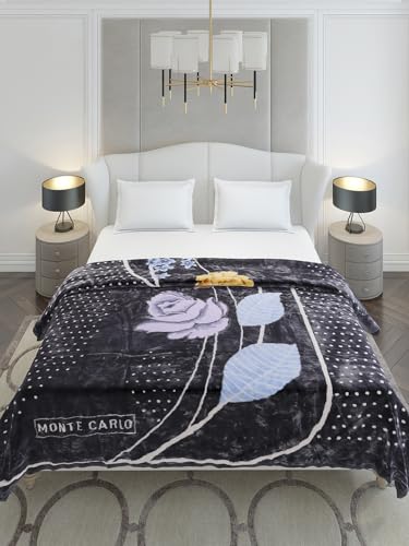 Image of Monte Carlo Double Bed Heavy Winter Blanket Marshal 2 Ply 850 GSM | 4.5 KG (240x220 CM), Navy Blue