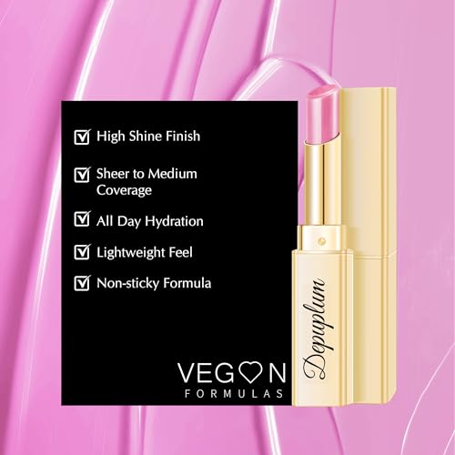Image of Pink Lipstick for Women Moisture Lip Gloss Tinted Lip Balm for Dry Lips