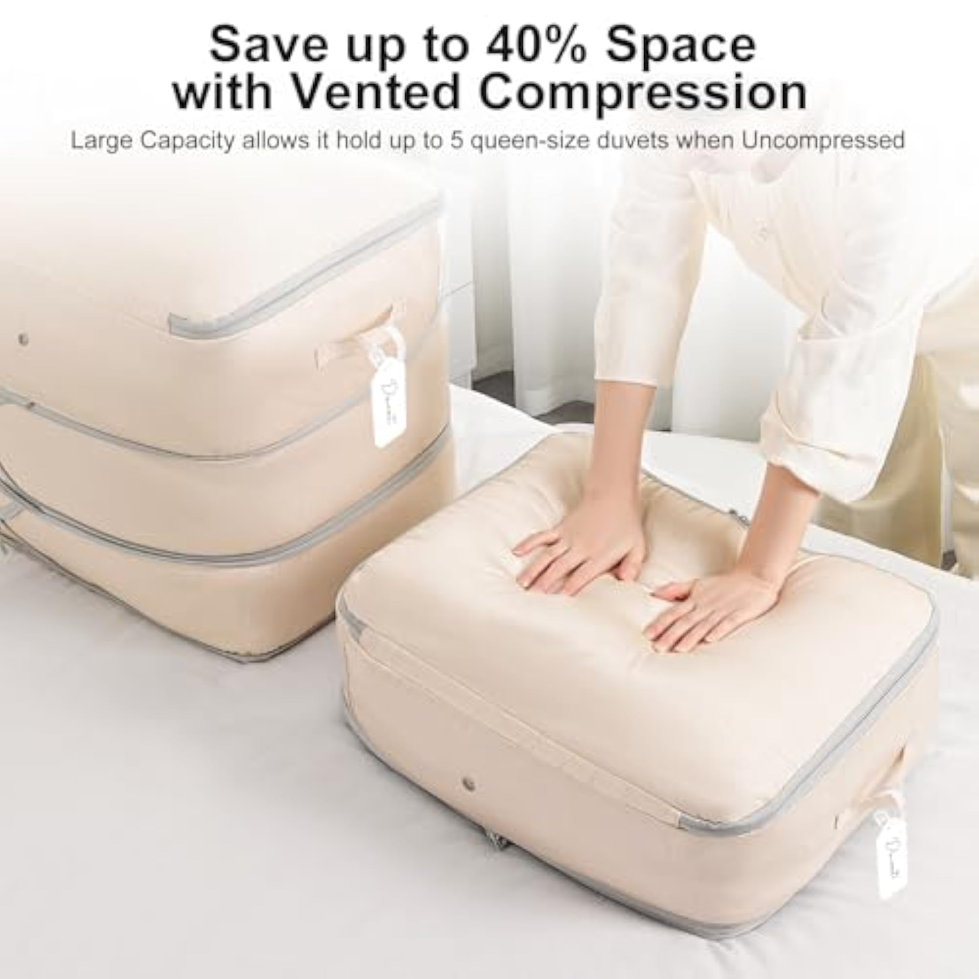 Comforter Storage Bag, Large Capacity Compression Organizer
