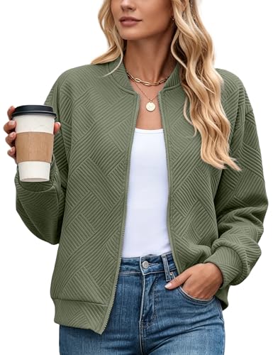 Bomber femme texturé coupe ample veste zippée confortable et ultra tendance