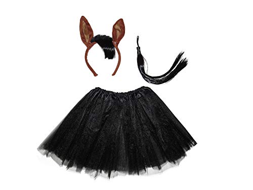 Disfraz de cola y falda tututututututuú para niños, diadema y disfraz (orejas...