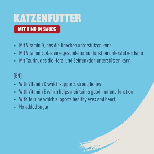 Katzennassfutter von Amazon mit Rind – 415g Packung