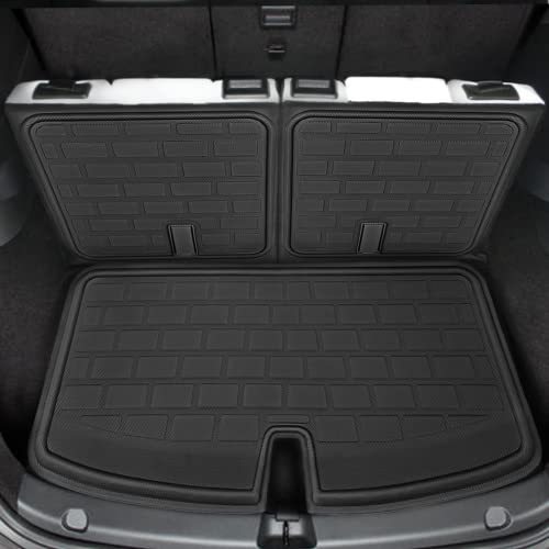 Tesla Model Y Floor Mats 2023 2022 2021 2020, Model Y 7 Seater Floor Mats Trunk Mats Third Row Chair Mats (9Pcs), Waterproof Anti-Slip Floor Mat Custom Fit For Tesla Model Y Accessories #TOP5