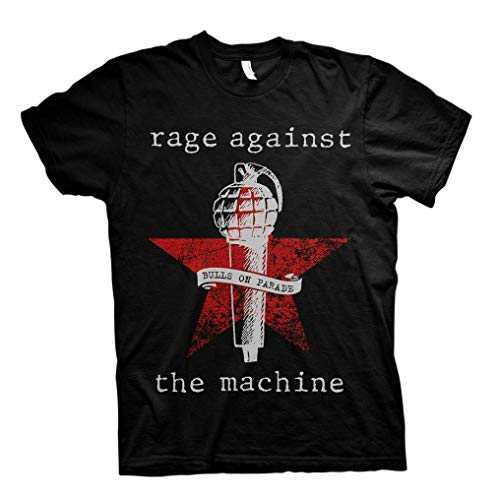 Rage Against The Machine 'Bulls On Parade Mic' T-Shirt (Medium) Black