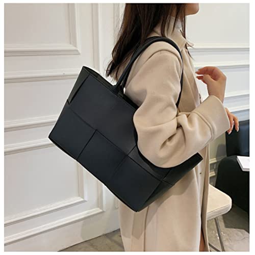 Bolso Tote Grande de Cuero Trenzado para Mujer miniatura 6