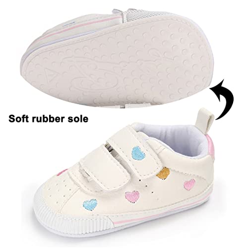 Image of E-FAK Baby Shoes Boys Girls Infant Sneakers Non-Slip Rubber Sole Toddler Crib First Walker Shoes