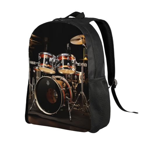 Drum Set Cute Backpack Waterproof Lightweight Laptop Backpack Shoulder Bag Casual Daypack For Women Men2