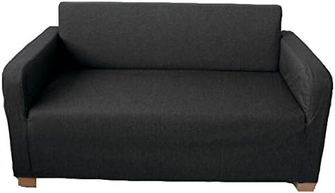 Replace Cover for IKEA Solsta Two Seat Sofa Bed, 100% Cotton Sofa Cover for Solsta Sofa Bed (Gray)