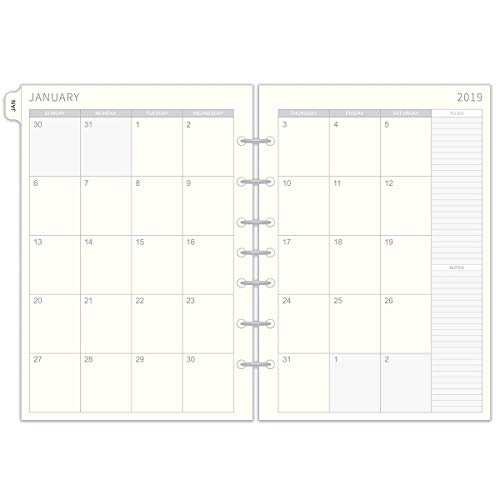 2019 Monthly Planner Refill, 5-3/4