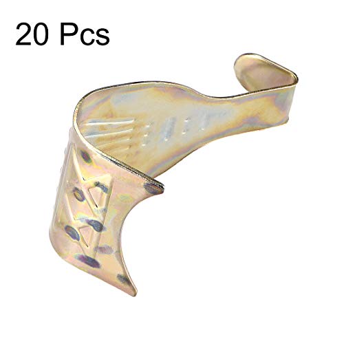 Image of uxcell Solid Picture Hooks Hangers Rail Hanging Hook Color Zinc-Plated 52mmx34mm Bronze 20pcs