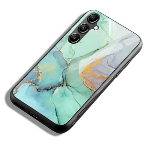 Image of COLORflow Back Cover Compatible with Samsung Galaxy A14 5G / 4G | Green Marble | Shockproof TPU Bumper Cover with Camera Protection Back Cover Compatible with Samsung Galaxy A14 5G / 4G