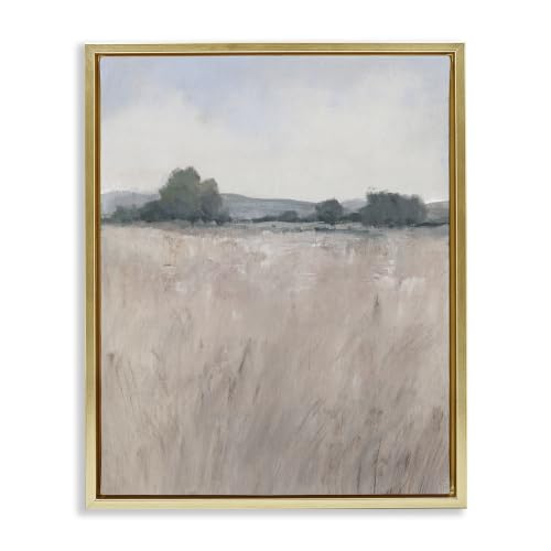 Abstract Countryside Grassland, 24 x 30 Inch Canvas in Floater Frame