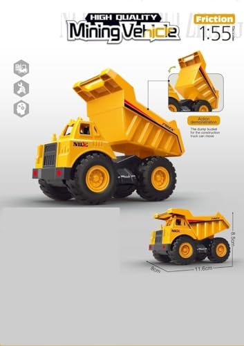 Image of Dumper Truck Construction Vehicles for Kids Pretend Play Toy Trucks Play Set Building Vehicles Set for Kids 3-14 Years (Small Dumper)|Multicolor