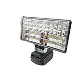 Se puede usar una lámpara MT3/5/8 de pulgada Compatible con la batería de litio Makita18v. Interfaz de salida USB: 5V 2.1A