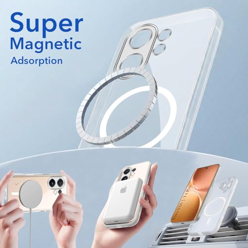 Image of Jkobi Lifetime Anti-Yellow MagSafe Compatible Clear Back Case Cover for Vivo V60 | Vivo T4 Pro (Sleek Hard Crystal | Shockproof and Camera Protection)