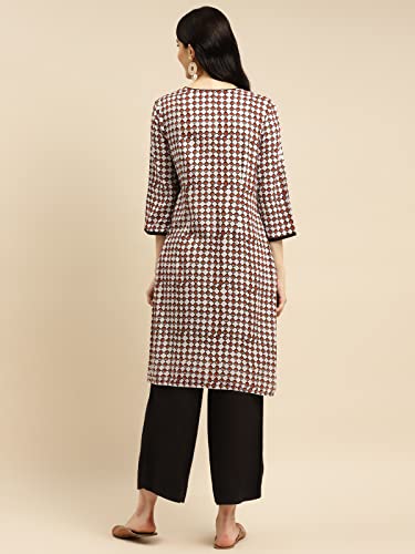 Image of rangita Rayon Knee Length Printed Straight Kurti for Women | Kurta for Women