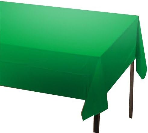 Emerald Green Plastic Tablecover 54" x 108" Solid 12ct