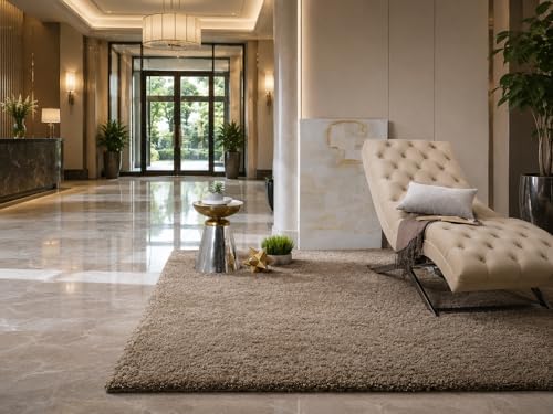 Image of F & B RUGS ; SUPERIOR QUALITY PRODUCTS FIROZ and Brothers Luxurious Bedroom Living Room Feet Microfiber 2 Inch Pile Height Modern 5x8 feet