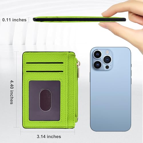 Image of Tipmile Womens Credit Card Holder Wallet, Small Slim RFID Blocking Sleeve | Mini Tiny Cute ID Case, Minimalist Zipper Pocket Wallet, Thin Coin Purse, Mothers Gift