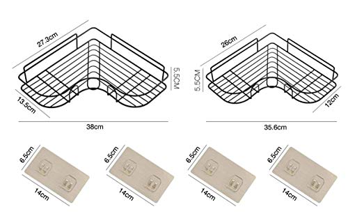 Opslag voor douche-organizer, badkamerplanken, douchebus met roestvrijstalen zelfklevende sticker voor keuken- en… - Image 8
