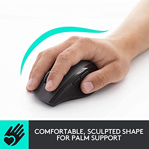 Logitech Mk570 Wireless Wave Keyboard And Mouse Combo, Black #TOP4