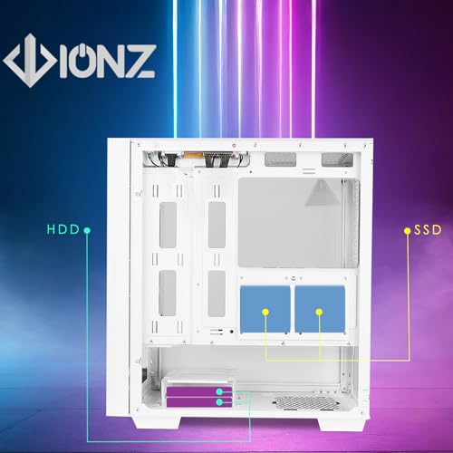 Carcasa PC Micro ATX iONZ Mini Tower Vidrio Templado Negro Caja Gaming G1 4
