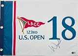WYNDHAM CLARK SIGNED 2023 U.S. OPEN GOLF PIN FLAG 2024 BRITISH OPEN AUTOGRAPH BECKETT BAS K58