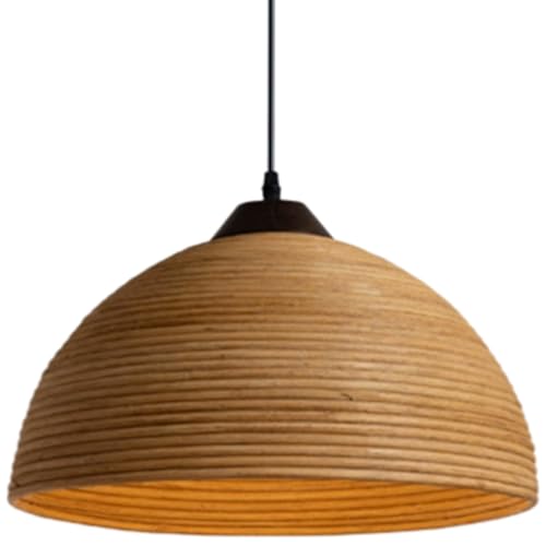 HKOLIMB Lampadario da Ristorante in Rattan Fatto a Mano Lampada a Sospensione Intrecciata a Cesto Paralume per Lampada a Sospensione a Cupola, Apparecchi di Illuminazione a Sospensione in Stile