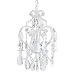 Tadpoles 3-Bulb Vintage Plug-In or Hardwired Mini-Chandelier, White Diamond
