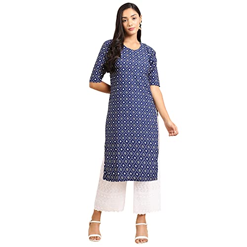 Image of Pinkmint Women's Crepe Digital Print Straight Kurta