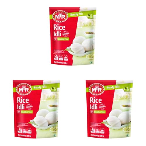 Image of MTR Rice Idli Mix - Breakfast Mix | Quick Breakfast | Instant Ready to Cook Mix | Ready-To-Make South Indian Breakfast | 500g (Pack of 3)