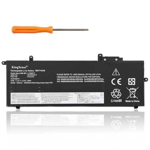 KingSener 48Wh L17C6P71 - Batería para portátil Lenovo ThinkPad X280 Series, Lenovo ThinkPad A285 Series, L17C6P71 L17L6P71 L17M6P71 L17M6P72 L17S6P71 01AV470 01AV471 472 01AV484 11,4 V