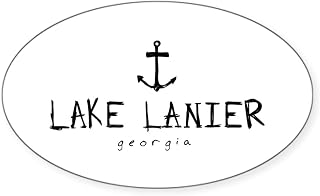 CafePress Lake Lanier Georgia Anchor Oval Car Bumper Sticker