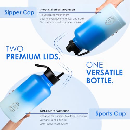 Image of DOCAT Water Bottle 1 Litre, Stainless Steel Sipper Water Bottle, Leak Proof Lid, Rust Proof, 24 Hours Hot and Cold Thermosteel Vacuum Insulated Water Bottle for Travel, Home, Gym, Office