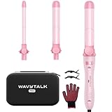 Wavytalk Rotating Curling Iron Set, Curlmaker Pro, Automatic Hair Curler with 3 Sizes Ceramic Barrel (0.5