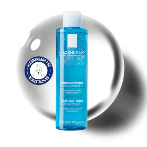 La Roche Posay, Loción Fisiológica Calmante y Tonificante, Calma, Tonifica y Protege, Enriquecida con Agua Termal, Para Pieles Sensibles con tendencia Alérgica, 200 ml
